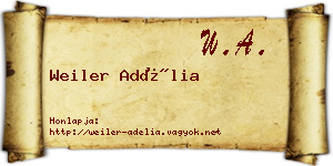 Weiler Adélia névjegykártya